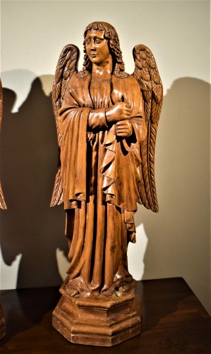 18th century Flamish linden wood &quot;Archangel&quot; - Sculpture Style Louis XVI